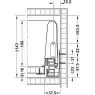 Stalčių šonai MX BOX S H120mm, L270mm, 35kg SF pilka