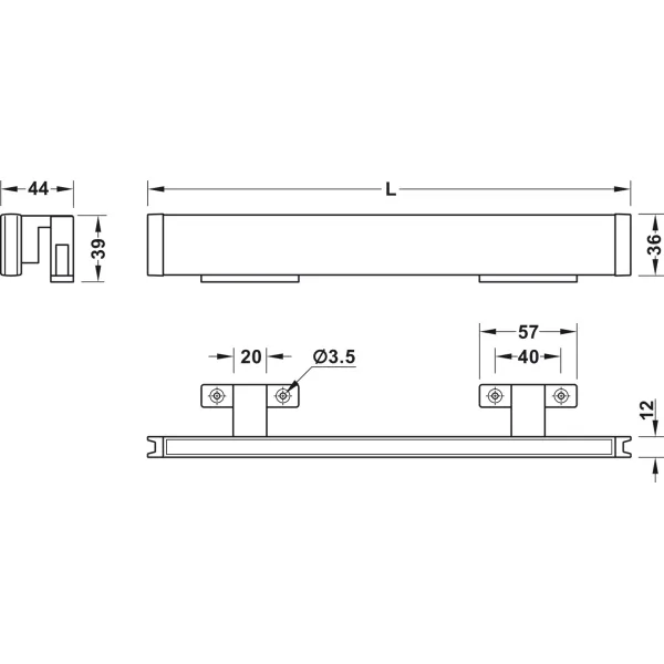 Surface mounted light, LED 1153 24V