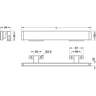 Šviestuvas LED1153 24V 13,4W L500mm, chromas natūrali balta šviesa 4100K