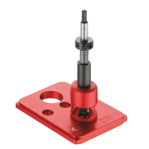 Drill guide set, Häfele Red Jig for Häfele Minifix® Ø15mm cabinet connector