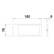 LED luminaire K-PAD for under cabinet IR 24V/5W black warm white 3100K