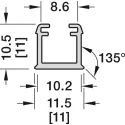 Profilis LED frezuojamas 1101 plastikinis L3000mm, baltas