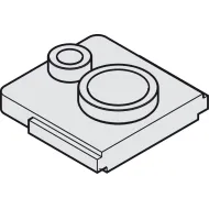 Replaceable drill guide, Minifix 15, tightening distance 24mm