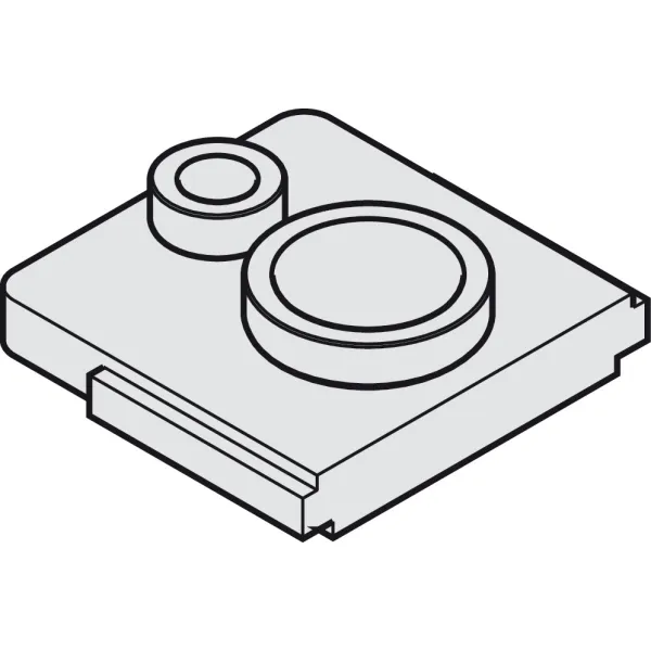 Replaceable drill guide, Minifix 15, tightening distance 24mm