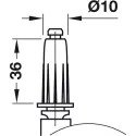 Ratukas su įvore M10 Ø40mm,