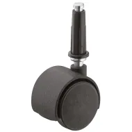 Twin wheel castor, Load bearing capacity 45kg, steerable, with hood