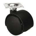 Twin wheel castor, Load bearing capacity 40kg, steerable, with hood
