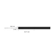 COB LED strip light 2M, 24V, 3mm, monochrome, 3.8W/m, warm white 3000K, 5m