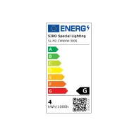 COB LED strip light 2M, 24V, 3mm, monochrome, 3.8W/m, warm white 3000K, 5m