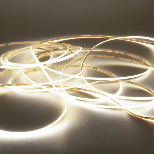 COB LED strip light 2M, 24V, 3mm, monochrome, 3.8W/m, warm white 3000K, 5m