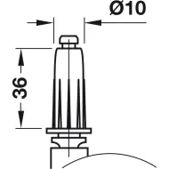 Twin wheel castor, Load bearing capacity 45kg, steerable, with brake