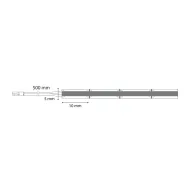 Juosta COB LED 2M, 24V, 3mm, monochromatinė, 3,8W/m, šilta balta šviesa 3000K, 5m