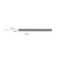 Juosta COB LED 2M5C, 24V, 5mm, monochromatinė, 6W/m, šilta balta šviesa 3000K, 20m
