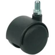 Ratukas su plokštele Ø40mm, H54mm, juoda
