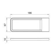 LED luminaire LINEO for under cabinet 24V/5W black natural white 3900K