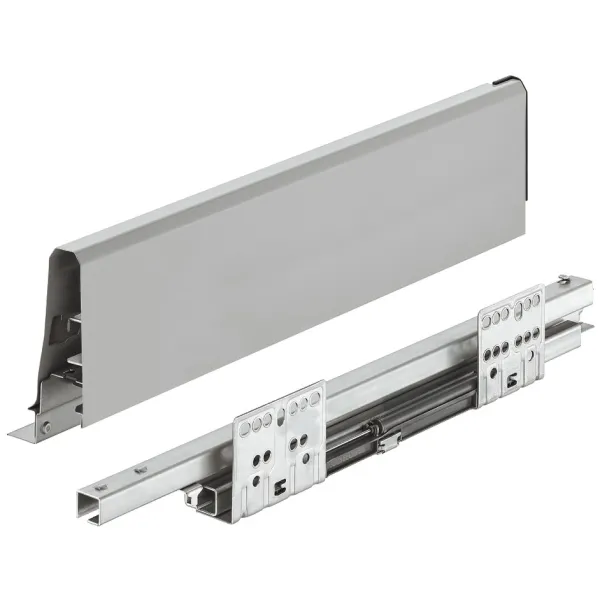 Drawer side runner system, Häfele Matrix Box S35, drawer side height L120mm, load bearing capacity 35kg