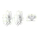 Hinge 35° 45°/18mm