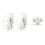 Hinge 35° 45°/18mm