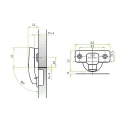 Hinge 35° 90°/18mm single plane
