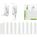 Hinge for aluminum profile, full overlay, 0mm