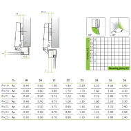 Hinge for aluminum profile, full overlay, 0mm