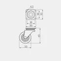 Furniture Castor FI-50, transparent