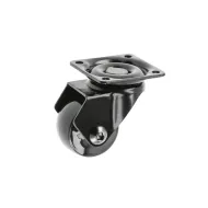 Furniture castor with mounting plate Ø75mm H97mm black