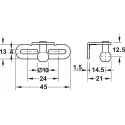 Gas-filled strut, for wooden flaps or flaps with aluminium frame