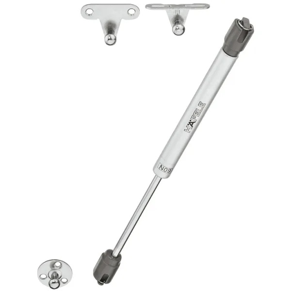Gas-filled strut, for wooden flaps or flaps with aluminium frame
