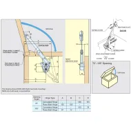Door lifting mechanism NSDX20 left