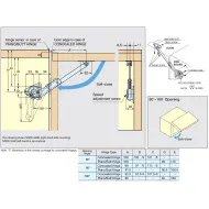 Door lifting mechanism NSDX35 left