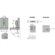 SOLID PRO straight hinge, overlay door, screw-type arm regulation, w/out euro screws, nickel