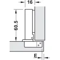 Lankstas METALLA 100 Combi Clip išorinis 95°