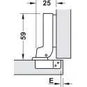 Lankstas METALLA 100 Combi Clip pusinis 95°