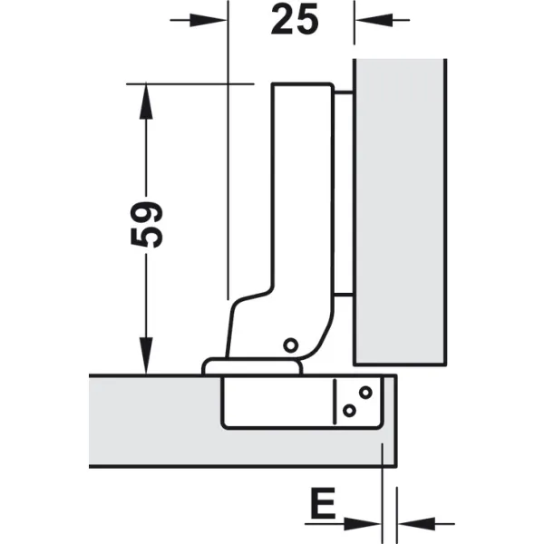 Lankstas METALLA 100 Combi Clip pusinis 95°