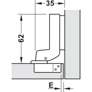 Concealed hinge, Metalla SM G1 95° Combi, inset mounting