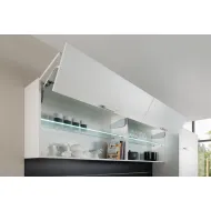 Double flap lift-up fitting, Free fold for flaps made from wood or with aluminium frame