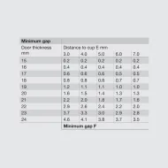 Lankstas Metalla 310 Clip 110° išorinis, be spyruoklės, 48/6, nikelis