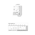Concealed Cup Hinge Metalla 50 A 110° inset, nickel
