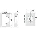 Concealed hinge, Häfele Metalla SM, 110°, half overlay mounting/twin mounting