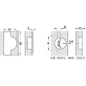 Concealed hinge, Häfele Metalla SM Combi, 110°, half overlay mounting/twin mounting