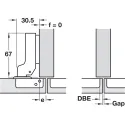 Lankstas METALLA Combi clip pusinis 110°