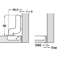 Lankstas METALLA Combi clip vidinis 110°
