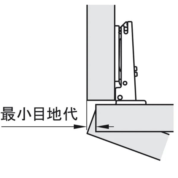 Lankstas METALLA Combi clip vidinis 110°