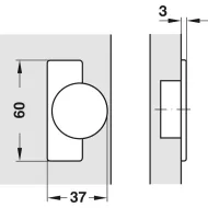 Lankstas METALLA Combi clip vidinis 110°