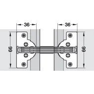 Mitred hinge, GS 45, opening angle 135°