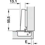 Concealed hinge, Häfele Metalla A 110°, full overlay mounting