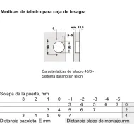 Concealed hinge, Häfele Metalla A 110°, inset mounting
