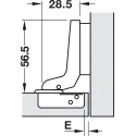 Concealed hinge, Häfele Metalla A 110°, inset mounting