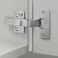 Concealed Cup Hinge Metalla 310 Clip 110° half overlay, push, 48/6, nickel